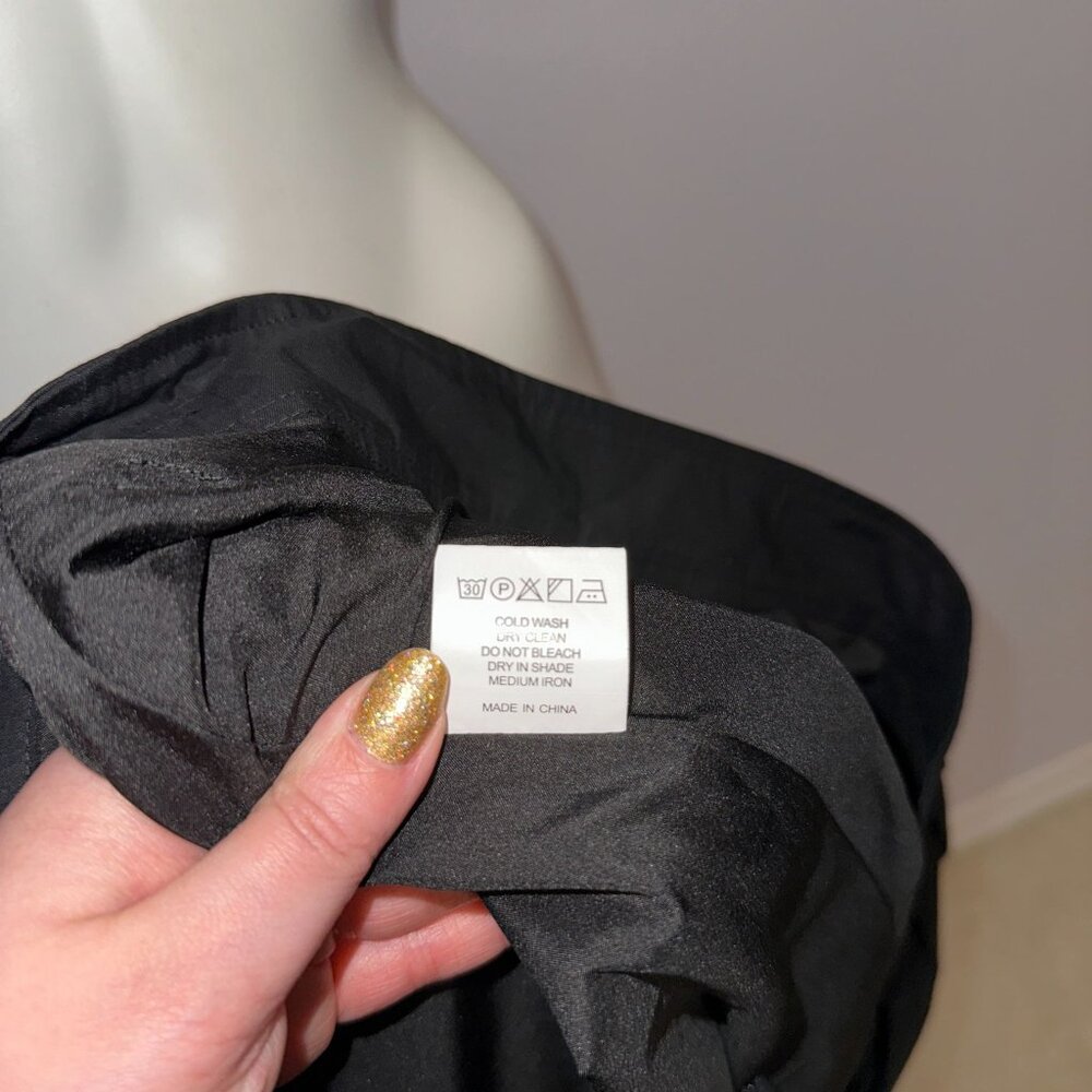 Pixie Market Black Long Maxi Skirt 100% Cotton Womens Size Medium Goth Classic - Picture 4 of 9